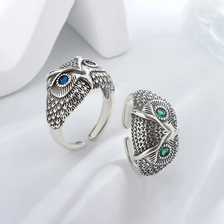 Bague en Argent Sterling avec Hibou