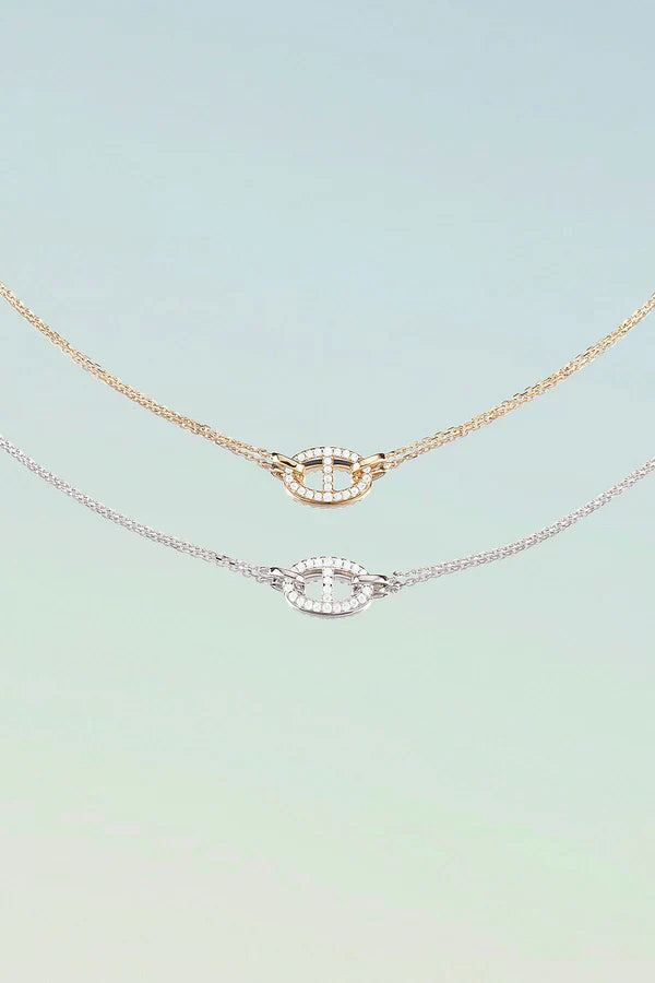 Collier Isla Marina | Or Blanc