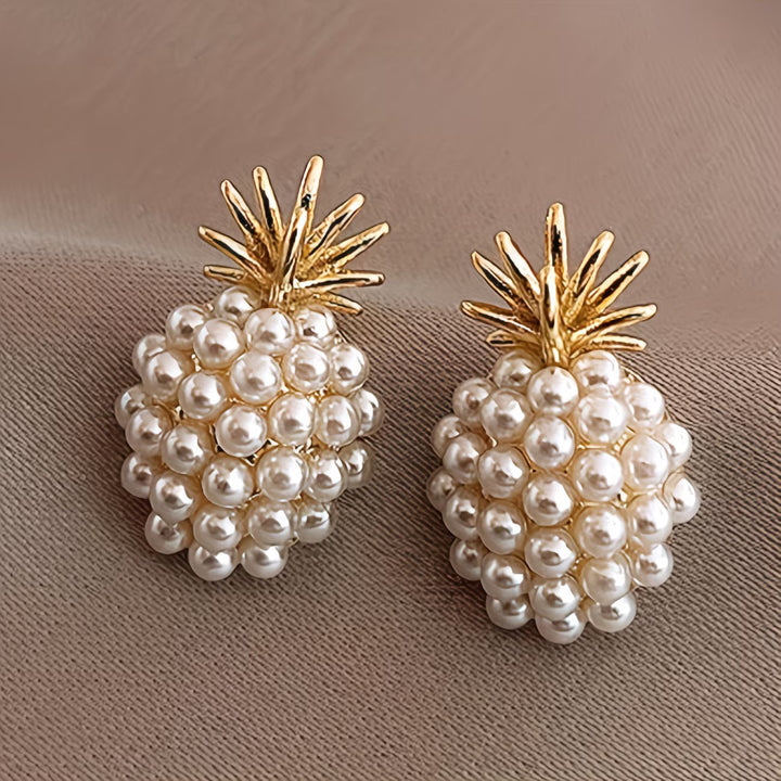 Boucles d'oreilles Ananas en perles