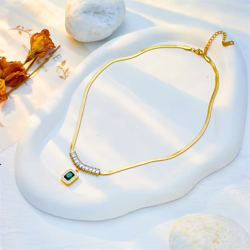 Collier Regalia Prism Émeraude | Or