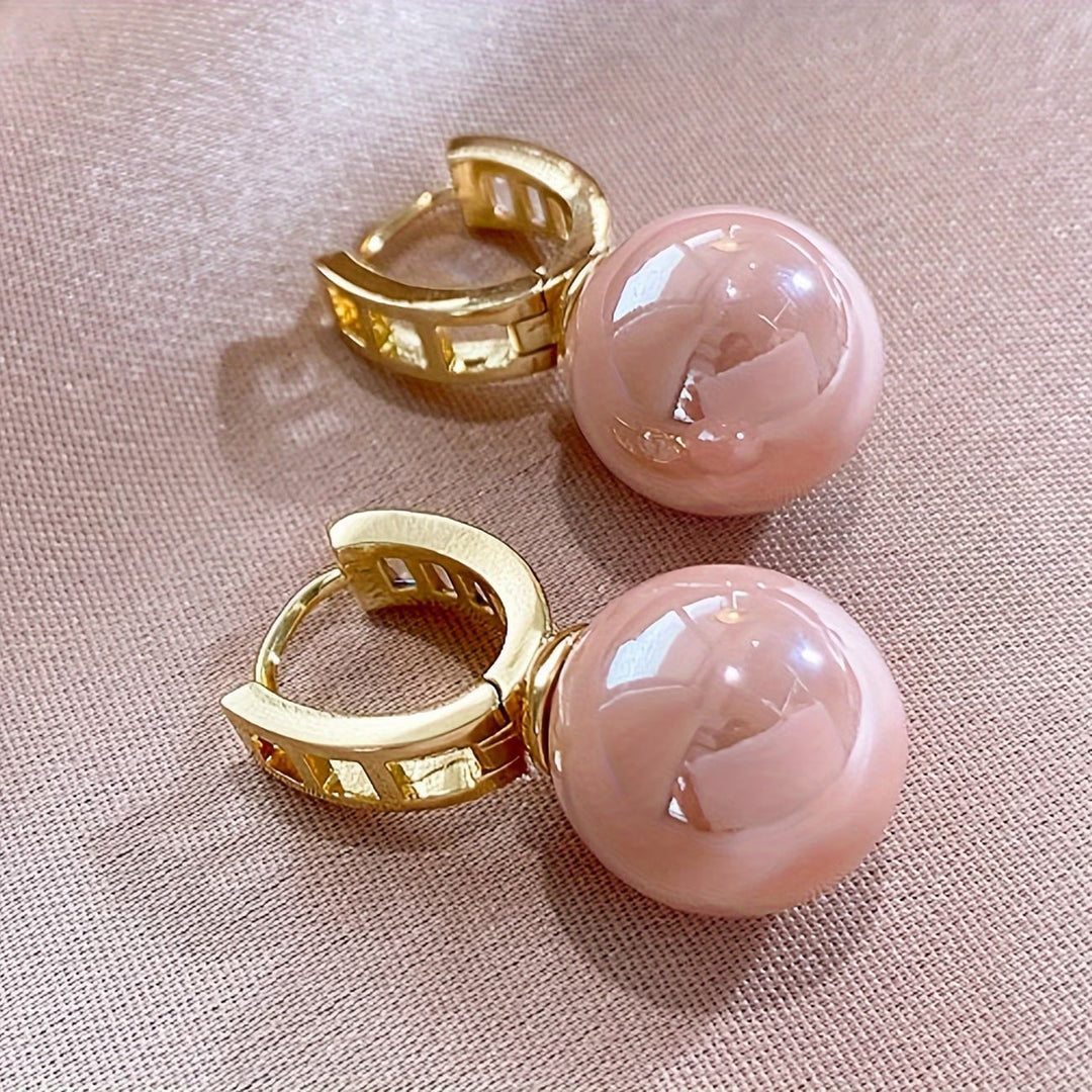 Boucles d'oreilles en perles roses