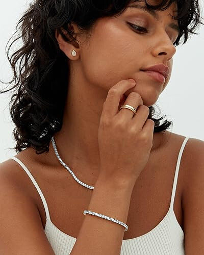 Bracelet de tennis | Or blanc