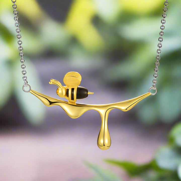 Collier en Miel Coulant et Abeille