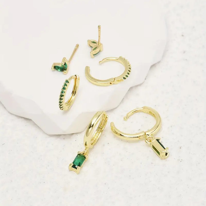 Boucles d'oreilles Fiorenza Viridelle émeraude | Or