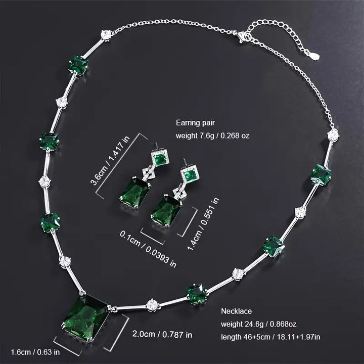 Ensemble de bijoux Daphira Verelune | Or blanc 14k