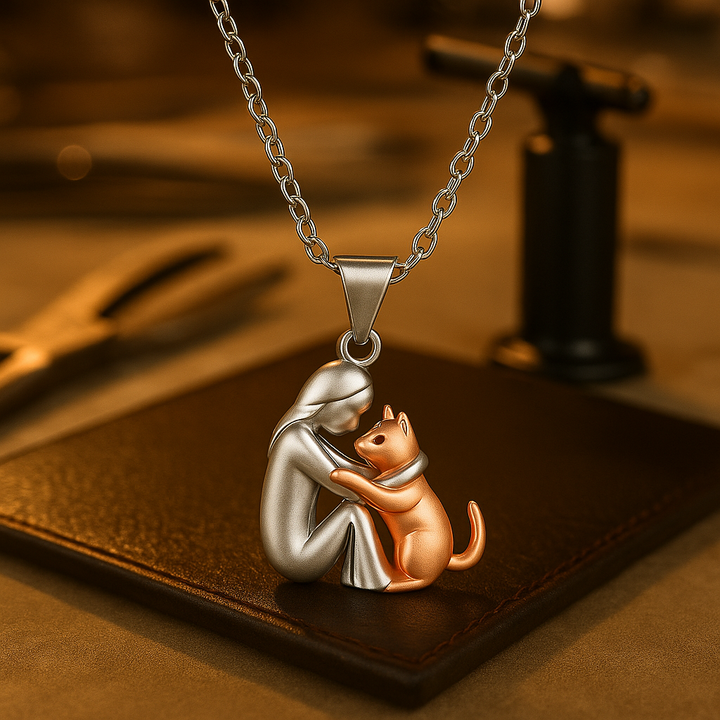 Pendentif Collier Chat Enveloppé