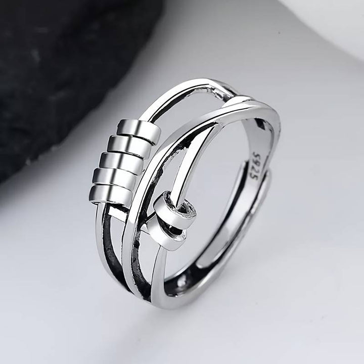 Bague en Argent Vintage Arbre Superposé