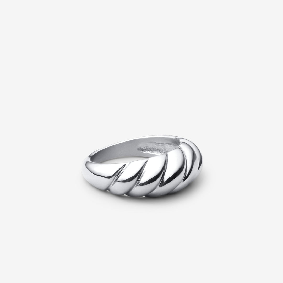 Bague Croissant | Or Blanc
