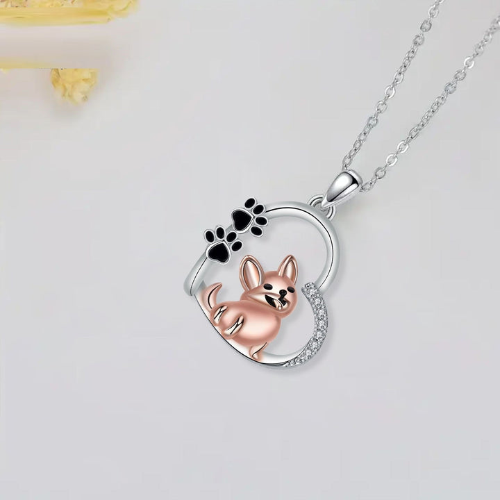 Pendentif en forme de cœur pour chien