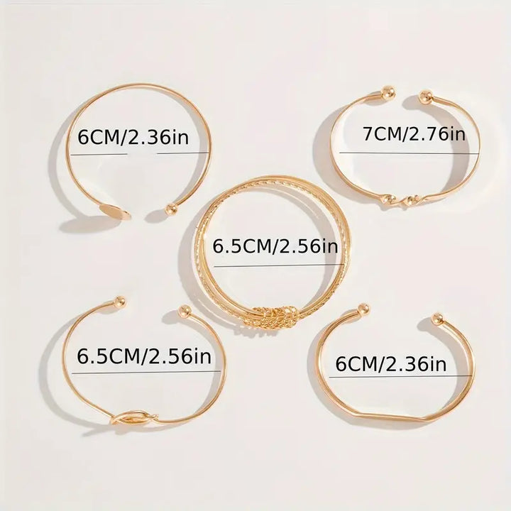 Ensemble de Bracelets Élégance Nouée | Or