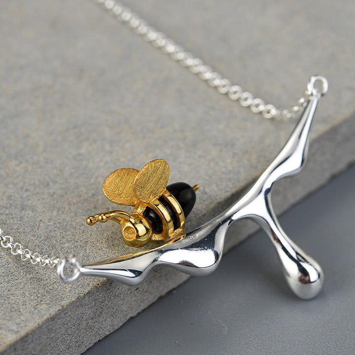 Collier en Miel Coule & Abeille