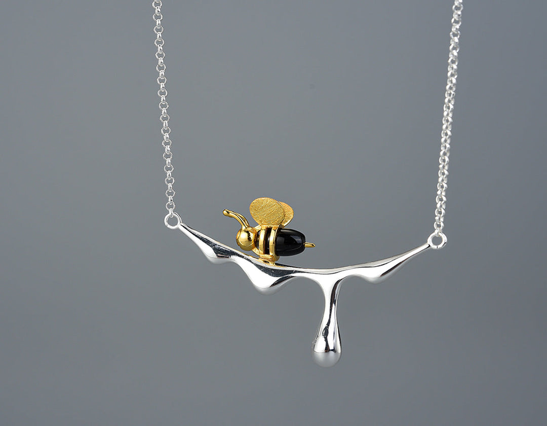Collier en Miel Coule & Abeille