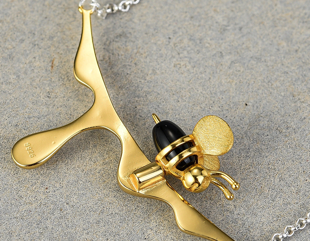 Collier en Miel Coule & Abeille