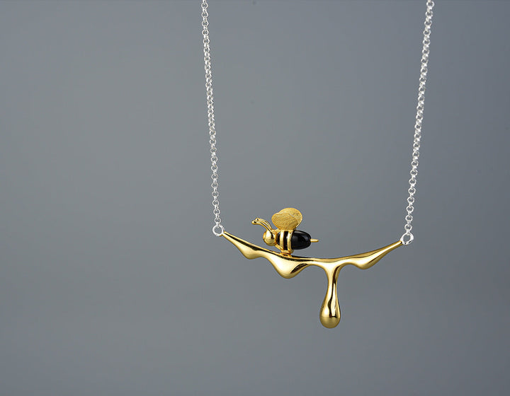 Collier en Miel Coule & Abeille