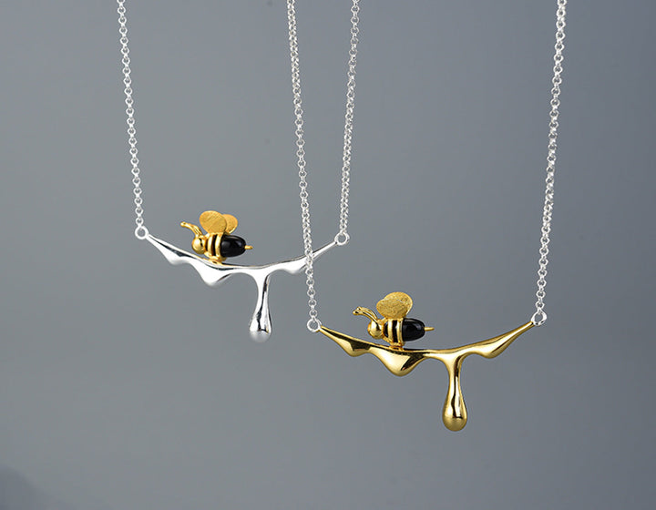 Collier en Miel Coulant et Abeille