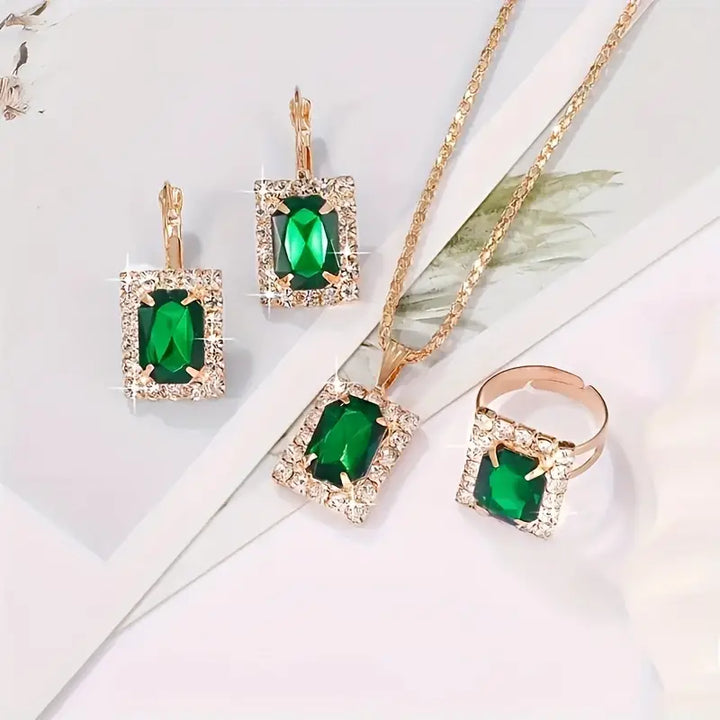 Ensemble de Bijoux Sylvara Greenveil | Or Blanc