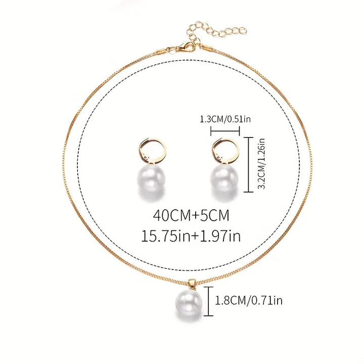 Ensemble de Collier en Perles Élégant et Gracieux