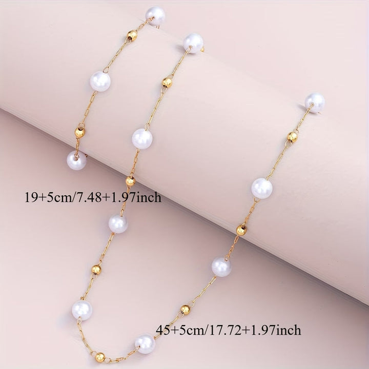 Ensemble de Bijoux en Chaîne de Perles Délicates