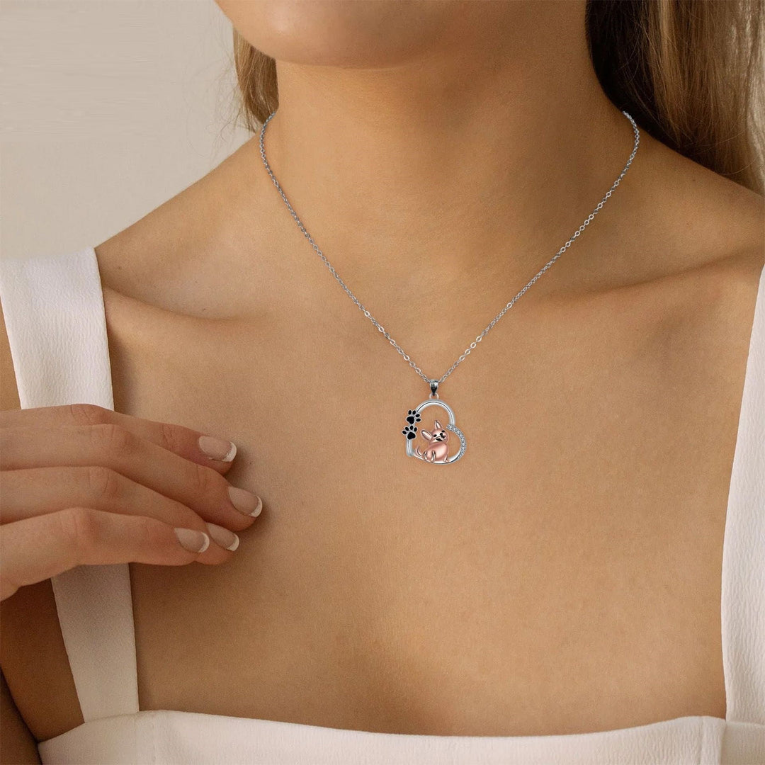 Pendentif en forme de cœur pour chien