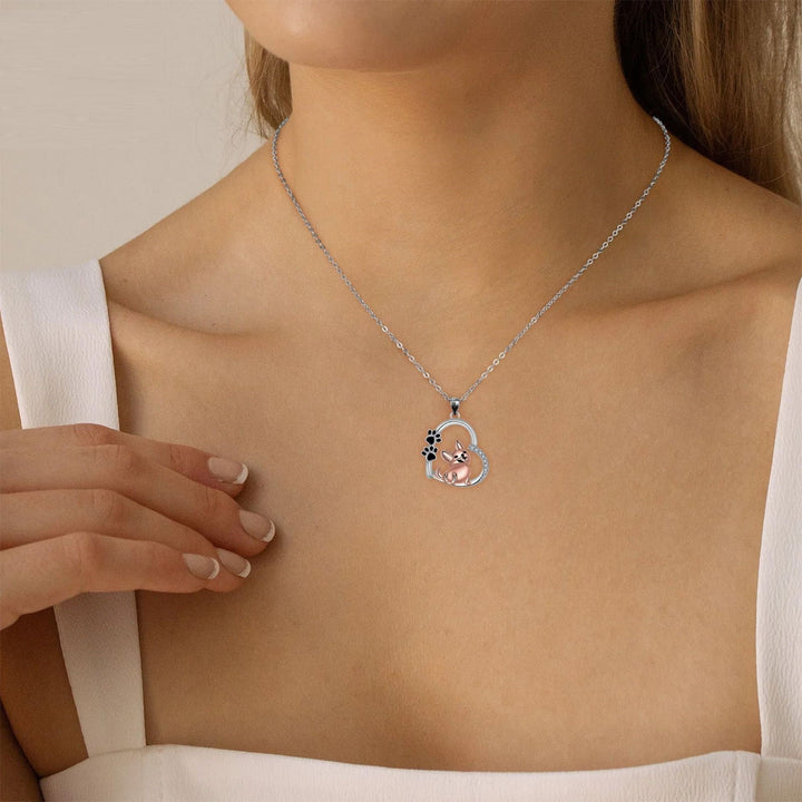 Pendentif en forme de cœur pour chien