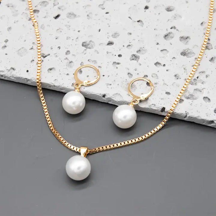 Ensemble de Collier en Perles Élégant et Gracieux
