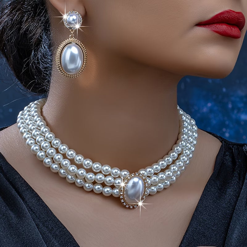 Ensemble de Bijoux en Perles Classiques