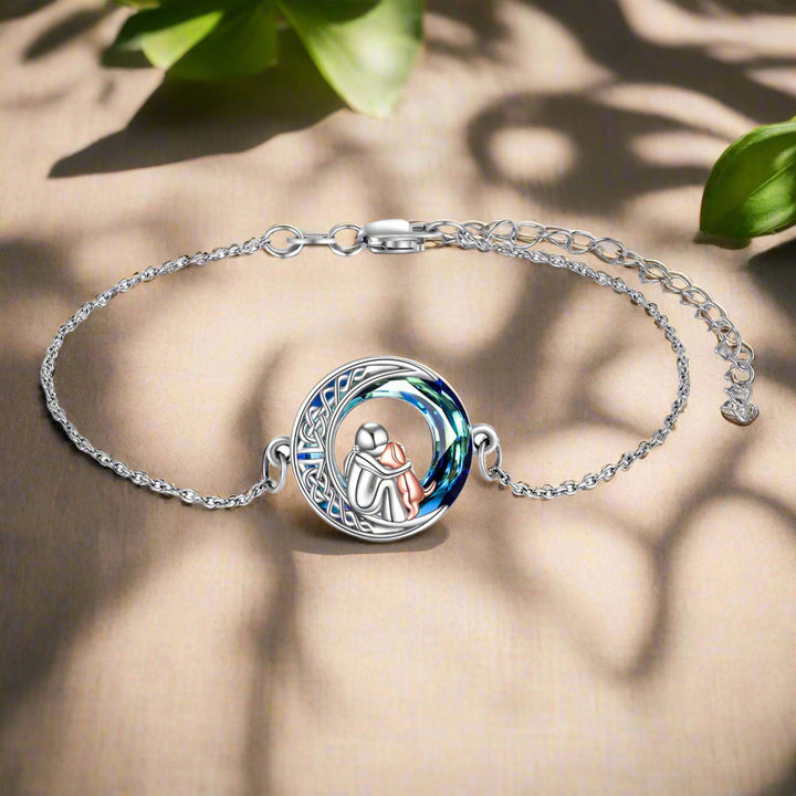 Bracelet avec Charme de Chien Ajustable en Argent Sterling