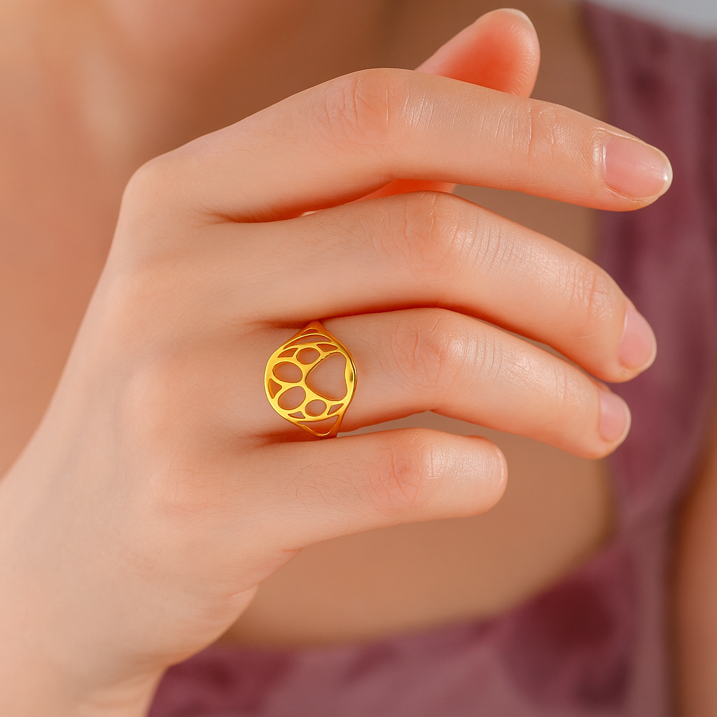 Bague Open Paw en Acier Inoxydable – Légère et Élégante