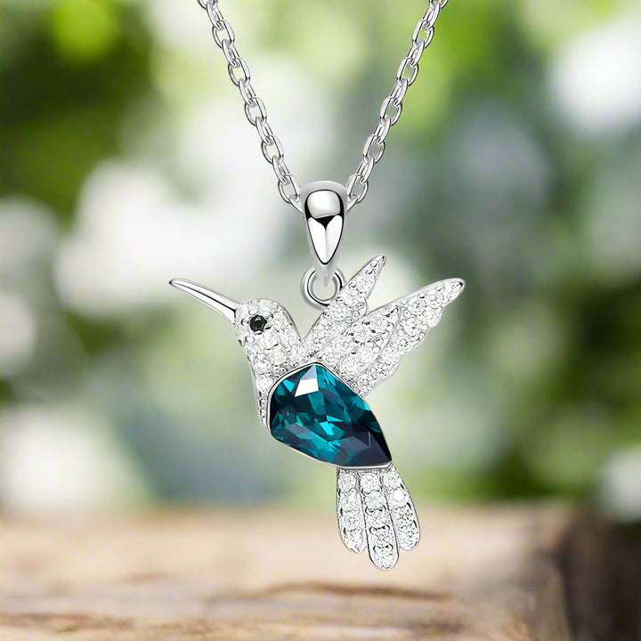 Collier Étincelle Colibri avec Zirconia