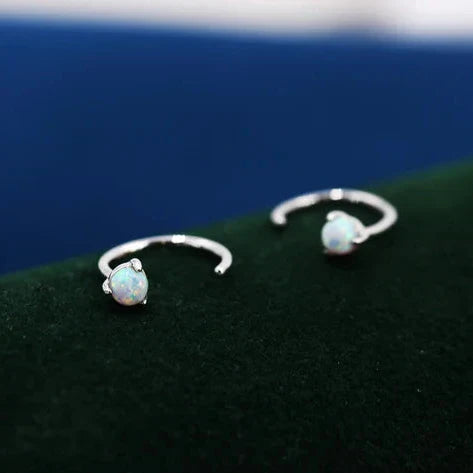 Boucles d'oreilles créoles en argent sterling
