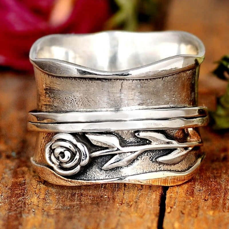 Bague en Argent Vintage Fleur