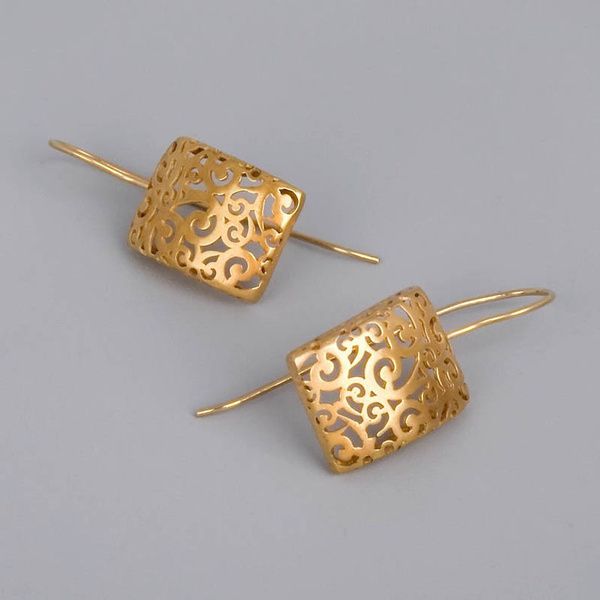 Boucles d'oreilles en lierre doré