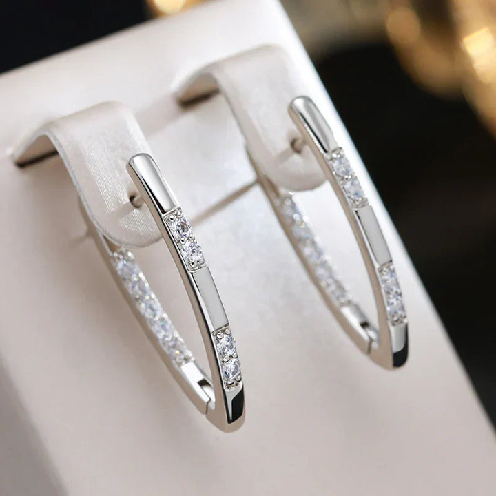 Boucles d'oreilles en zirconia exquis | Or