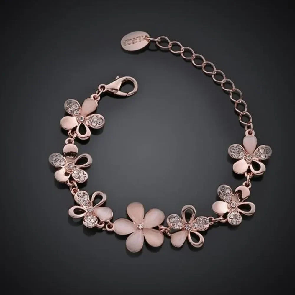 Bracelet en Fleurs de Rose Antique | Or Rose