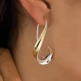 Boucles d'oreilles vintage pendantes en or