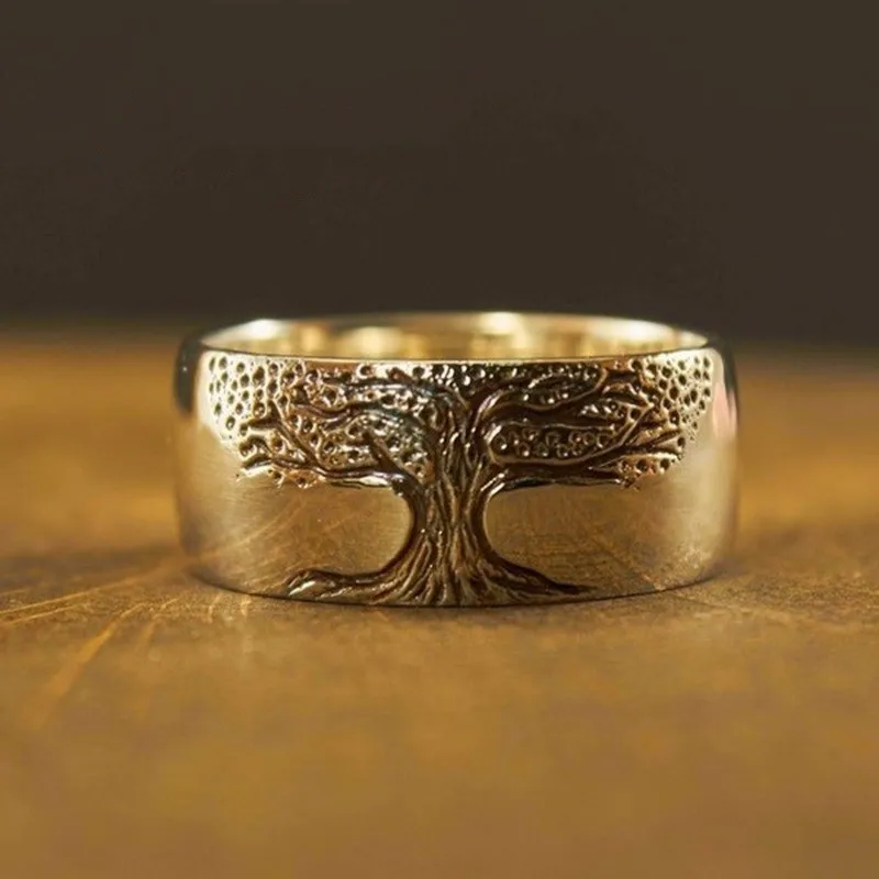 Bague Vintage Arbre de Vie Doré