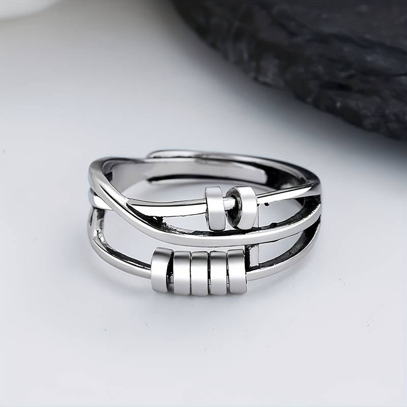 Bague en Argent Vintage Arbre Superposé