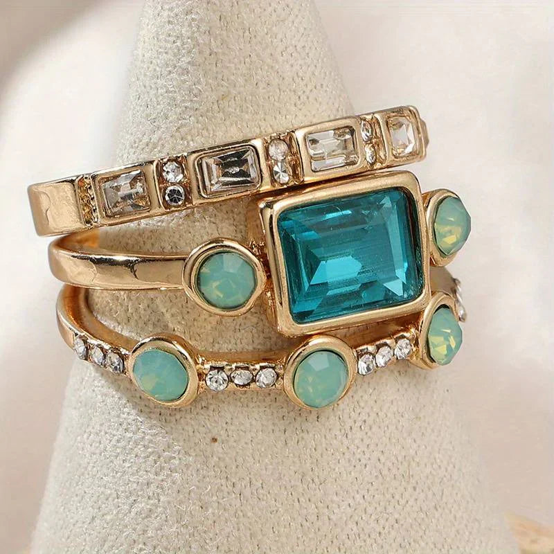 Ensemble de Bagues Azur Intemporelles | Or