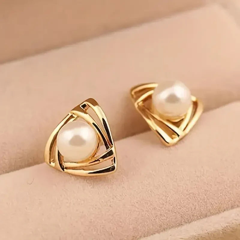 Boucles d'oreilles en perles exquises et or | Or