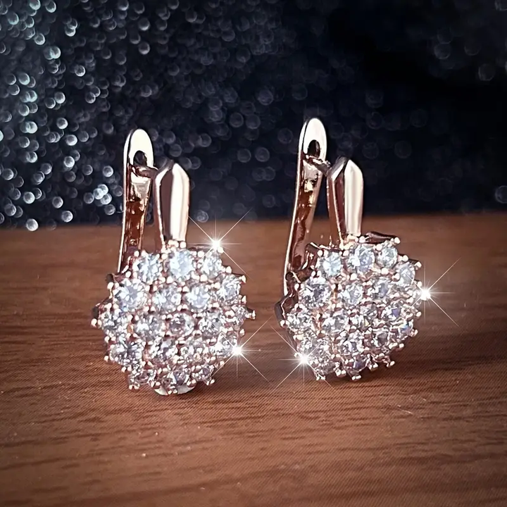 Boucles d'oreilles en verre brillant rondes