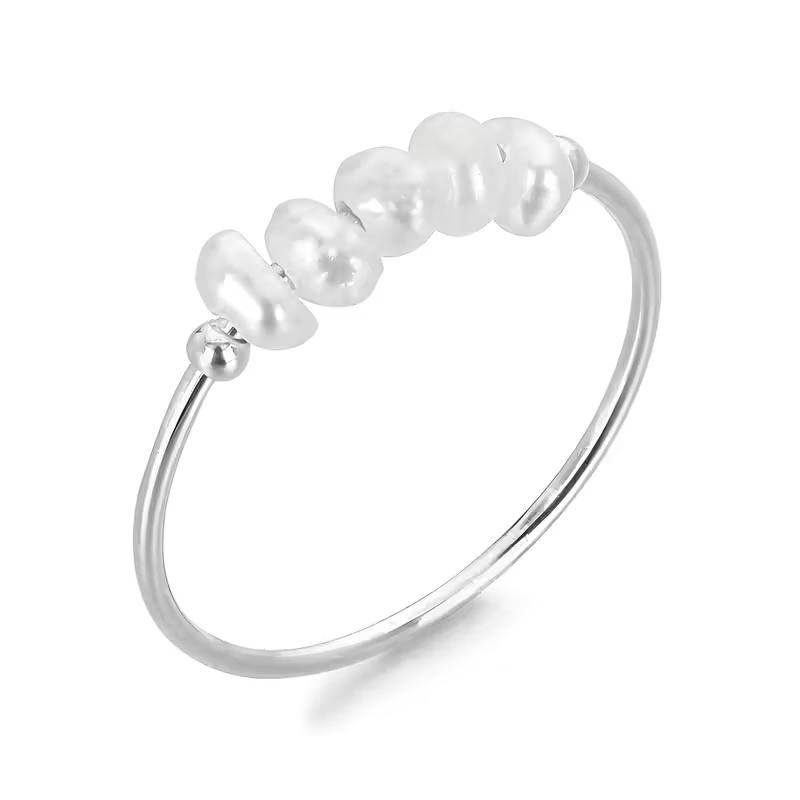 Bague en Argent avec Pierre Blanche