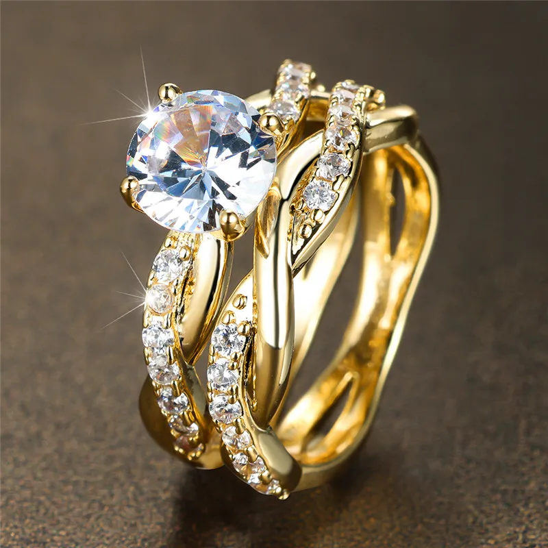 Bague Vintage Éclatante Ensemble