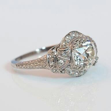 Bague en Argent Cristallin Vintage