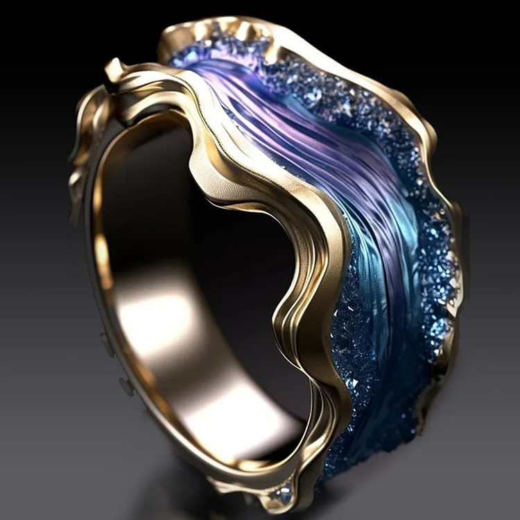 Bague Océan Dorée Vintage
