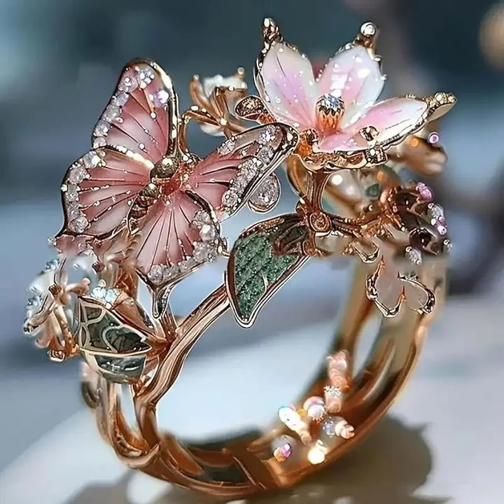 Bague en Zirconia Papillon Naturel Éclatant