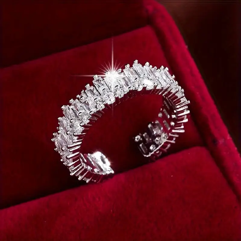 Bague en Argent Étincelant