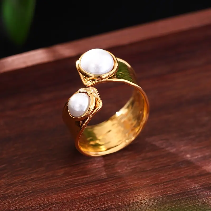 Bague en Or Perle Ouverte