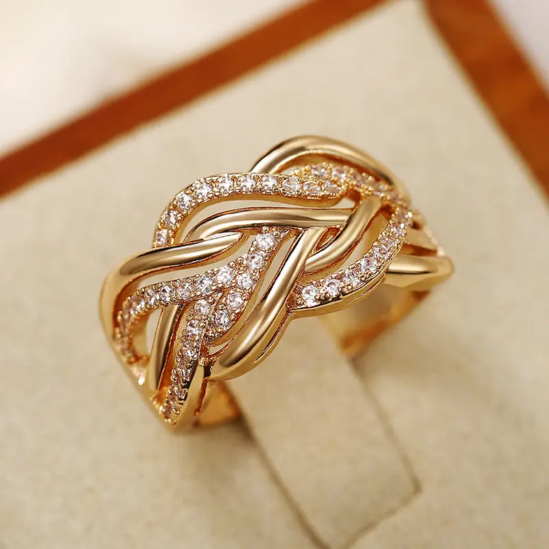 Bague en or zirconium