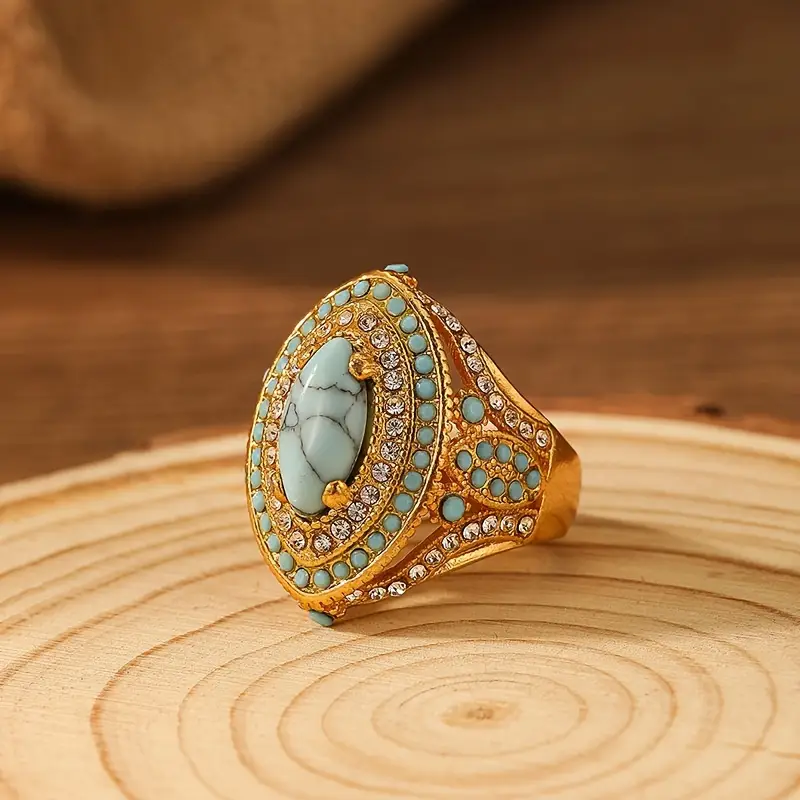 Bague en Opale Dorée