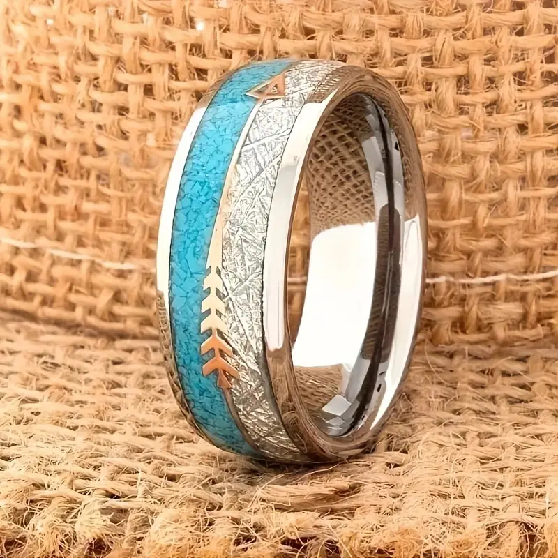 Bague en Argent Émaillé Vintage